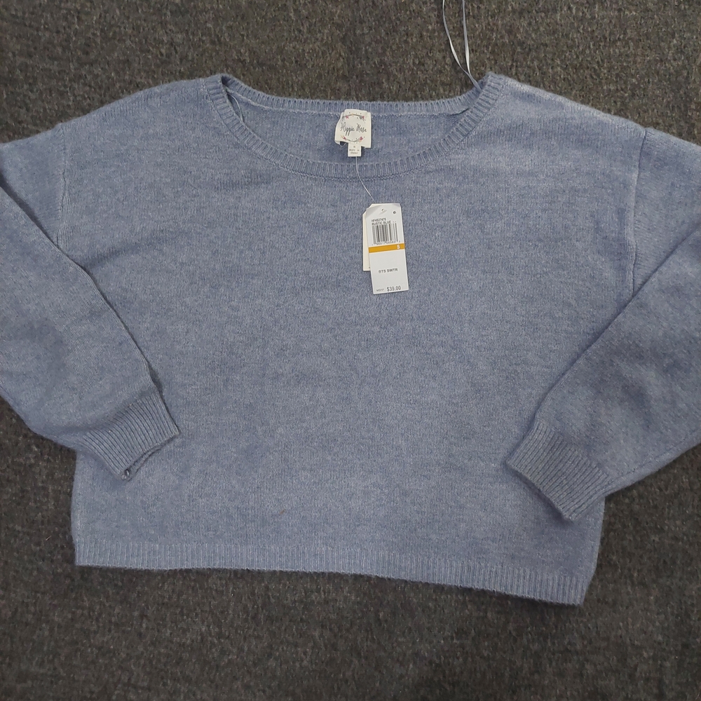 Hippie Rose‎ Soft Blue Crew Neck Sweater small